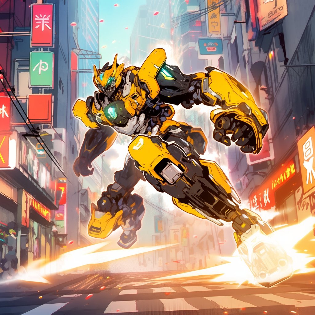 BNBCHAIN's tweet photo. We asked @nfprompt's A.I to visualize opBNB 😤

It created a super-fast mech racing through a city, much like how opBNB promises to speed up your transactions on the blockchain.

Read more below!

https://t.co/z5ztpXq2ui https://t.co/4PKaSFh30w
