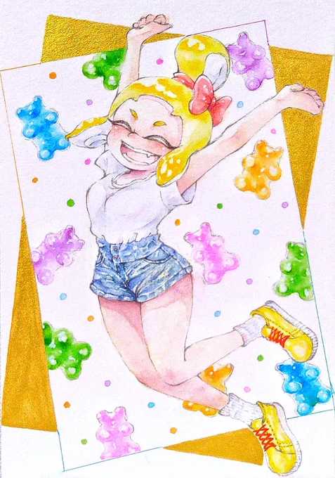 Art trainとやら頂きましたありがとうございます 過去絵どれもお気に入りなので悩ましい全部アナログ絵になってしまった  お次よければ御三方お願いします(スルーももちろんOKです)   