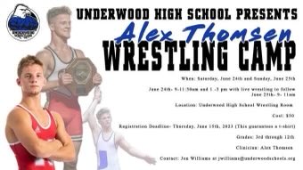 SWIFT Wrestling (@swiftwrestling) on Twitter photo It’s going to be a great weekend out at Underwood. Maybe if you missed out on signing up, you still have a chance. Aden Reeves <a href="/atreeves25/">Aden Reeves</a> will be with him! <a href="/EagleActivities/">Underwood Eagles</a> <a href="/CBALwrestling/">AL Wrestling</a> <a href="/ROTigerWrestlin/">Coach Podliska</a> <a href="/TitanWrestle/">TitanWrestling</a> It’s going to be a great weekend out at Underwood. Maybe if you missed out on signing up, you still have a chance. Aden Reeves <a href="/atreeves25/">Aden Reeves</a> will be with him! <a href="/EagleActivities/">Underwood Eagles</a> <a href="/CBALwrestling/">AL Wrestling</a> <a href="/ROTigerWrestlin/">Coach Podliska</a> <a href="/TitanWrestle/">TitanWrestling</a>