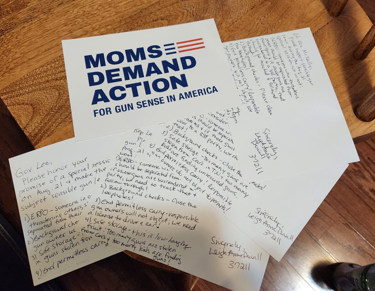 Putting these in the mail today! #EndGunViolence #tnleg @MomsDemand