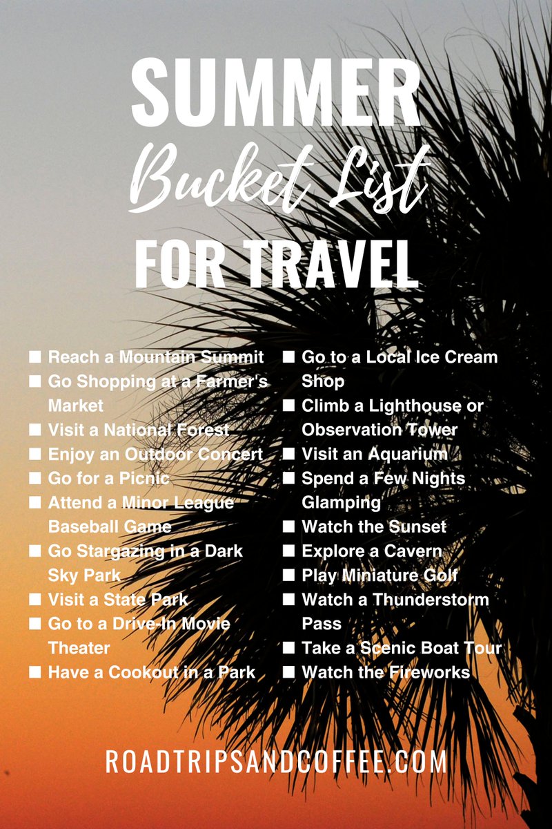 Here's a few suggestions for a summer bucket list for #travel. What's on your bucket list this summer? #summer #bucketlist