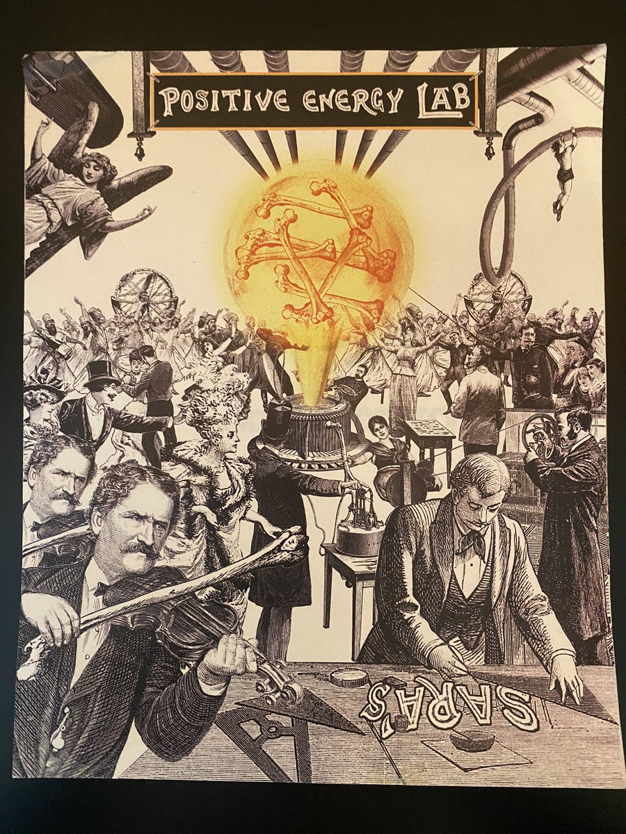 sarajadealan's tweet photo. @hankgreen When I was 28 and diagnosed with bone cancer in my left femur my friend made me this. “Sara’s Positive Energy Lab” with glowing femur bones and femur bows making music to help me visualize healing. I love it. 18 years later, I still keep it close. Sending you healing energy https://t.co/KhPlCs0SxD