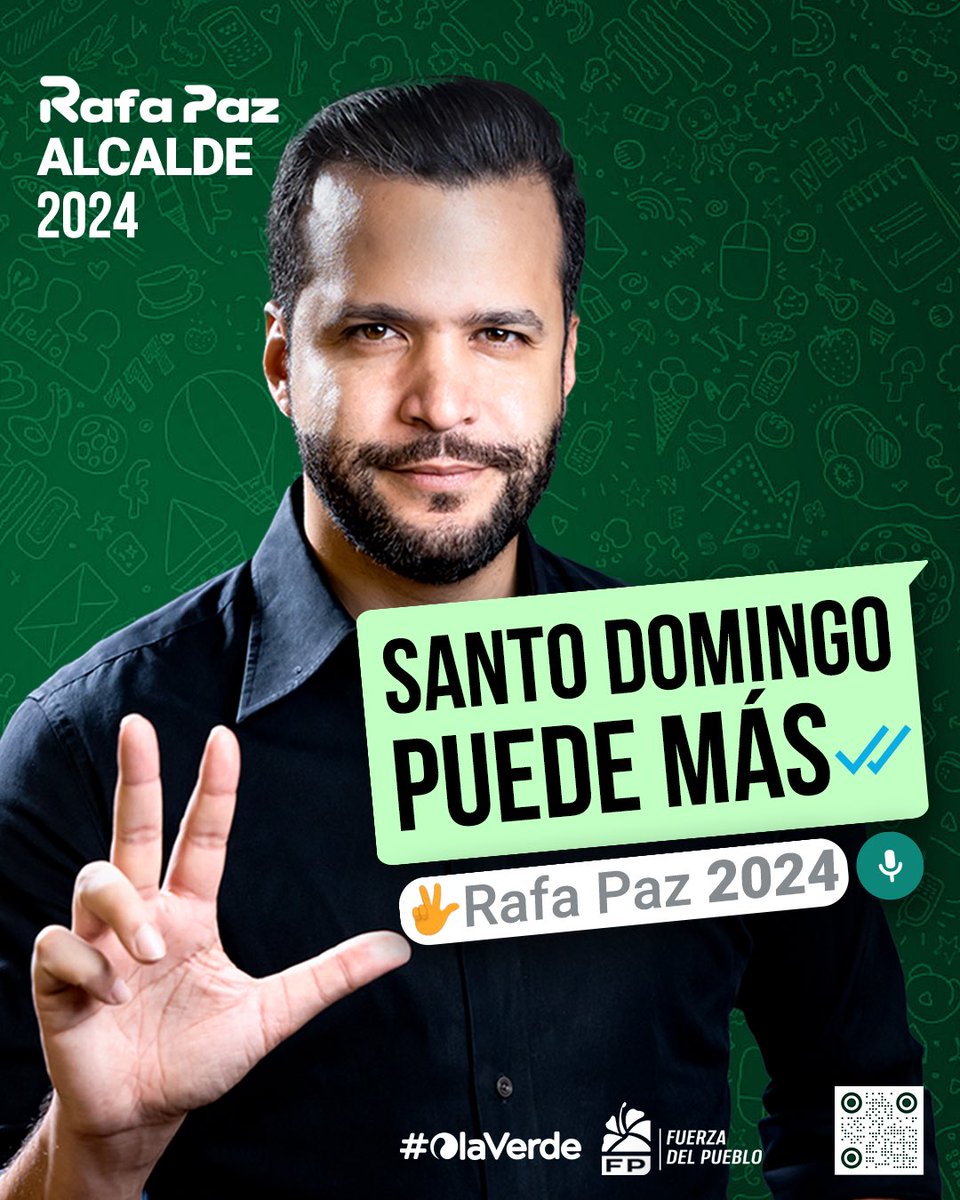 La decisión es firme. No hay marcha atrás. Vamos con todo. 

Con Dios! 

#SantoDomingoPuedeMás
#RafaelPazAlcalde 
#FuerzaDelPueblo
#OlaVerde