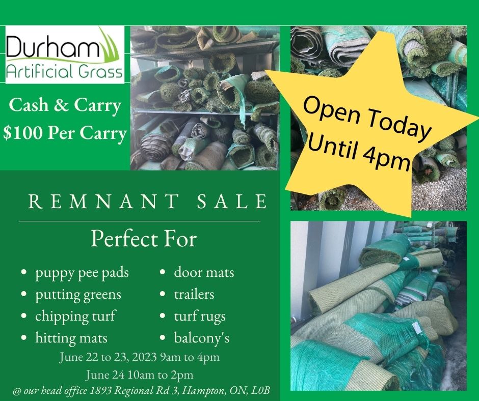 Don't miss out on the remnant sale! Hurry over before all the best deals are gone. You never know what treasures you might find. 

#durhamregion #oshawa #whitby #ajax #pickering #bowmanville #durham #clarington #portperry #whitbyontario #scarborough #markham #courtice #uxbridge