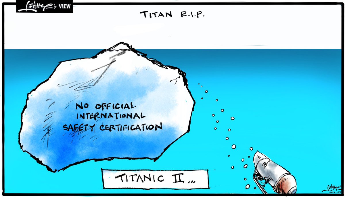 Leahy Cartoons (@leahycartoons) on Twitter photo STOCKTON RUSH #OceanGate #Submersible #submarine #Titan #Titanic #StocktonRush #auspol <a href="/qldpol_updates/">Qld Pol updates</a> <a href="/NatCartoonSoc/">National Cartoonists Society</a> <a href="/AUcartoonists/">Cartoonists</a> <a href="/couriermail/">The Courier-Mail</a> <a href="/InsidersABC/">Insiders ABC</a> <a href="/ABCthedrum/">ABC The Drum</a> <a href="/CNNOpinion/">CNN Opinion</a> <a href="/BBCWorld/">BBC News (World)</a> STOCKTON RUSH #OceanGate #Submersible #submarine #Titan #Titanic #StocktonRush #auspol <a href="/qldpol_updates/">Qld Pol updates</a> <a href="/NatCartoonSoc/">National Cartoonists Society</a> <a href="/AUcartoonists/">Cartoonists</a> <a href="/couriermail/">The Courier-Mail</a> <a href="/InsidersABC/">Insiders ABC</a> <a href="/ABCthedrum/">ABC The Drum</a> <a href="/CNNOpinion/">CNN Opinion</a> <a href="/BBCWorld/">BBC News (World)</a>