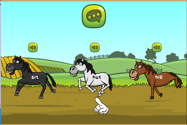 Rhyme Round Up. Try to find the correct horses, round them up, and begin to build your farm in this fun rhyming games. i4c.xyz/ycoqqpr3 #edchat #prekchat #kchat #kinderchat #1stchat #2ndchat #langarts #ela #reading