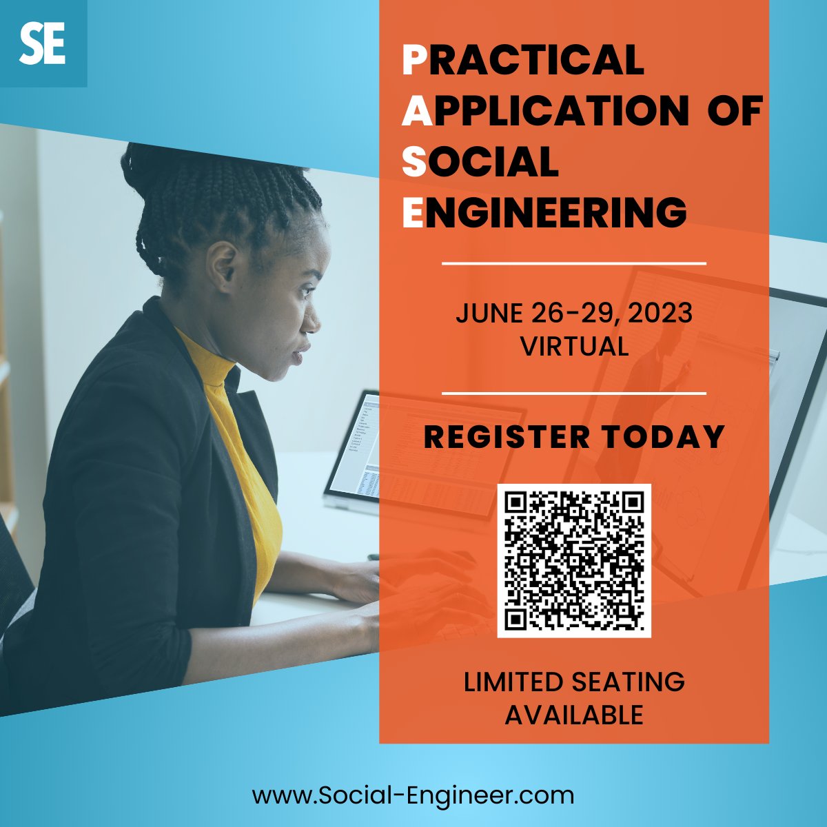 👉 42% off the Virtual PASE Class - Coupon Code: THANKSFORTHEPHISH   

Learn the latest Social Engineering and Open-Source Intelligence Gathering trends. Enroll in our class to gain skills to become a certified expert.

ow.ly/CrcY50OV38N

#OSINT #socialengineerllc