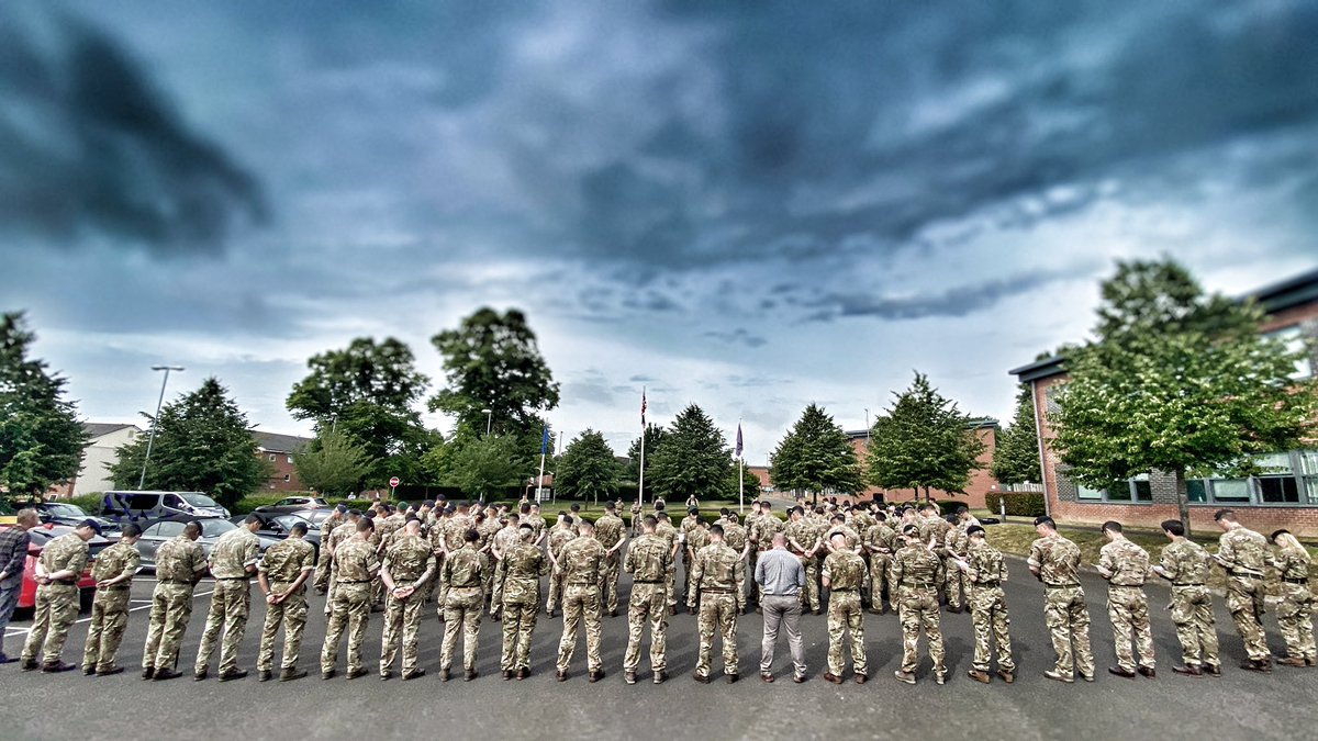 ...meanwhile, back in our home at Tidworth, @IronMedics and @2MedRegt held a combined parade to commemorate RAMC 125...with all 9 Capbadges in our Regts parading in support of our RAMC colleagues