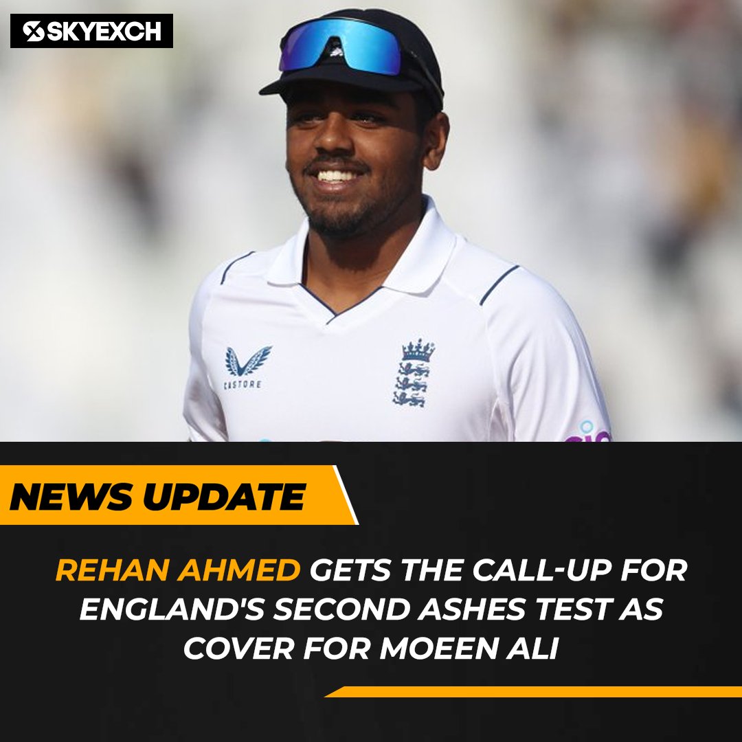 Rehan Ahmed set to join England's squad ahead of the second test at Lord's.

#RehanAhmed #EnglandCricket #Lords #MoeenAli #Ashes #SkYExch