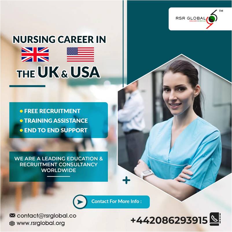We are hiring nursing professionals in the United Kingdom and the United States.
 
Visit - rsrglobal.org
Contact us - +44 20 8629 3915
Email us at - contact@rsrglobal.co

#nursingjobs #NursingJobsUK #NursingJobAbroad #usajobs #USAJobHiring #UKJobs #jobabroad