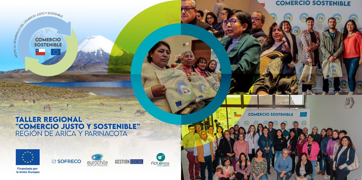 El 22 de junio llevamos a cabo el Taller Regional “Comercio Justo y Sostenible” en Arica. 

Productores y productoras de la región conocieron distintas políticas y herramientas de la🇪🇺 y🇨🇱  para fomentar la exportación de productos sostenibles.

#UEenChile #ComercioJusto