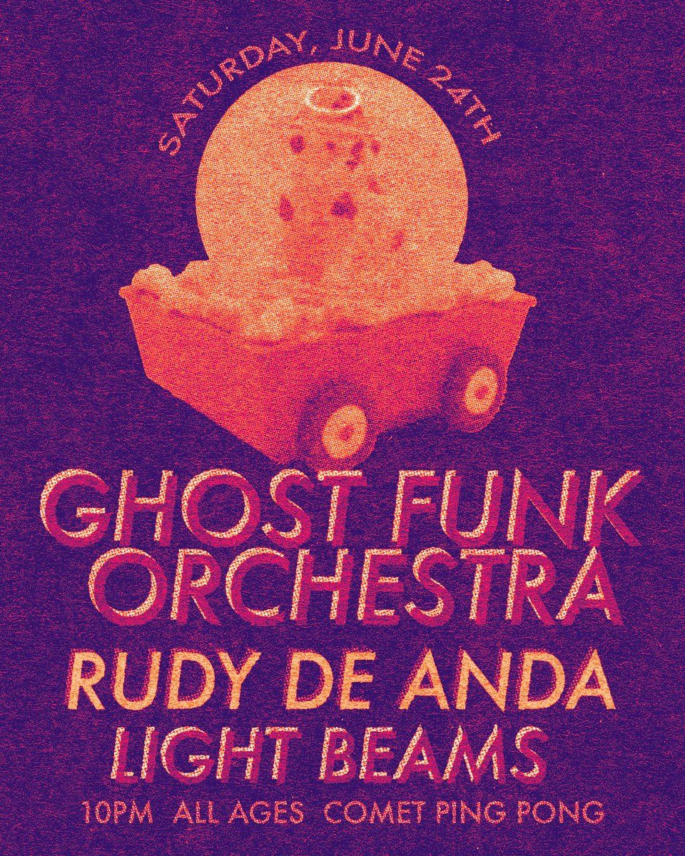 Comet Ping Pong (@cometpingpong) on Twitter photo 🔥TONIGHT🔥
10:00pm - Doors
10:30pm - <a href="/LIGHT__BEAMS/">Light Beams</a>
11:15pm - <a href="/rudydeandamusic/">Rudy De Anda</a>
12:00am - Ghost Funk Orchestra
🏓 Ping pong tables close at 9:15pm 🏓
Grab your tickets here: link.dice.fm/ghostfunkorche… 🔥TONIGHT🔥
10:00pm - Doors
10:30pm - <a href="/LIGHT__BEAMS/">Light Beams</a>
11:15pm - <a href="/rudydeandamusic/">Rudy De Anda</a>
12:00am - Ghost Funk Orchestra
🏓 Ping pong tables close at 9:15pm 🏓
Grab your tickets here: link.dice.fm/ghostfunkorche…
