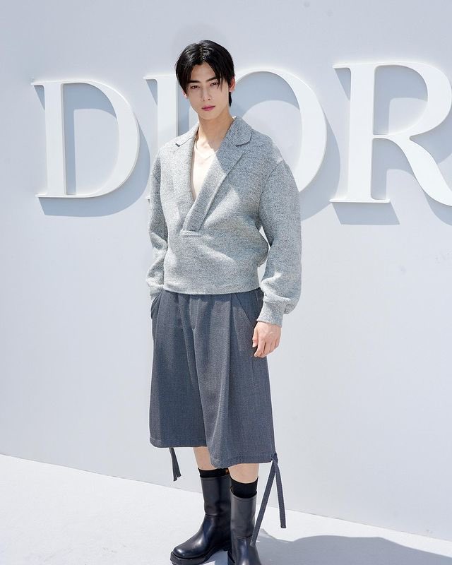 Pop Base on X: Cha Eunwoo stuns at DIOR men's summer 24 Paris