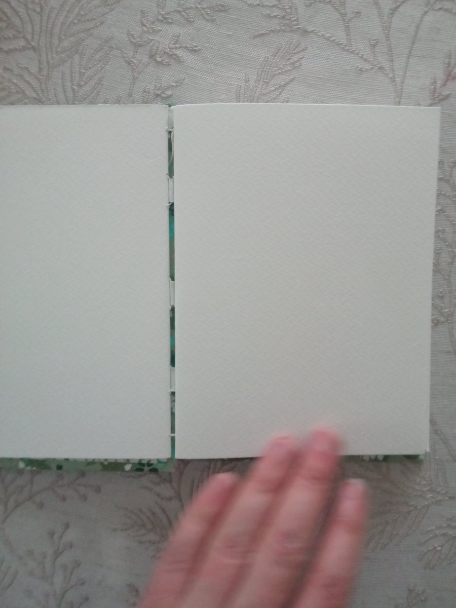 Open spine watercolour sketchbook. #bookbinding