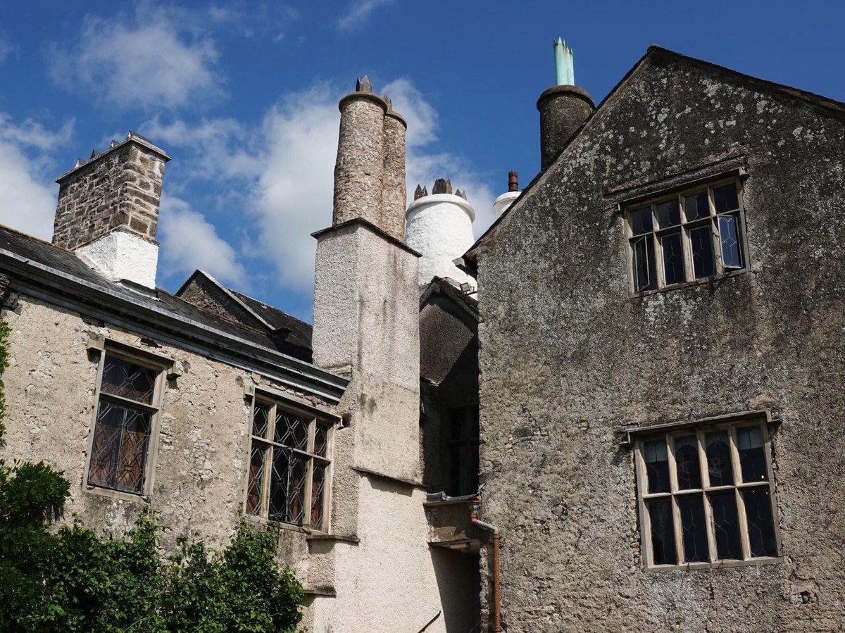 Levens Hall in South Cumbria yesterday. Largely Tudor house with topiary gardens from the 1700s.