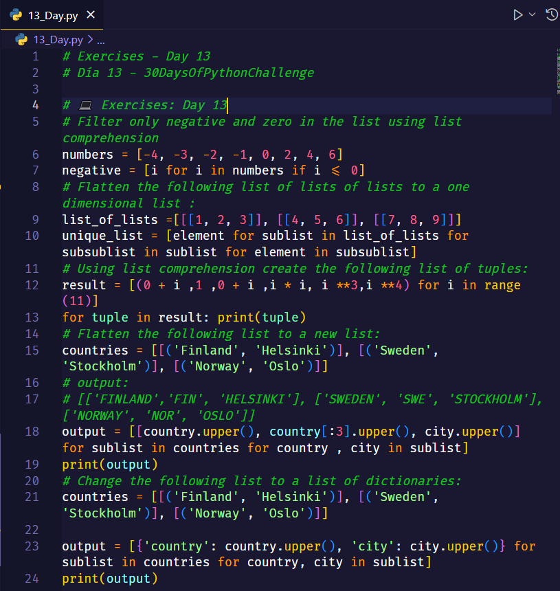 PitterPJC's tweet photo. #Day13 - #30DaysOfPythonChallenge

# 💻 Exercises: Day 13 https://t.co/G0MxblDwD3
