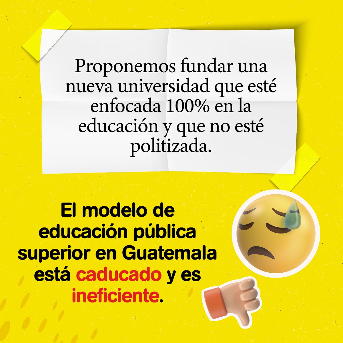 PANResponde's tweet photo. La educación debe ser prioridad. 👨‍🏫👩‍🏫

Queremos fundar una nueva universidad que brinde nuevos conocimientos a los guatemaltecos y forme profesionales en áreas que actualmente la USAC no ofrece. 😉

Una institución alejada de la vida política y 100% comprometida con Guatemala. 🇬🇹 https://t.co/26ZZiEMlF4