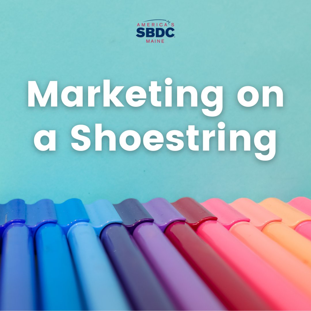 Maine SBDC (@mainesbdc) on Twitter photo Tuesday 6/27 @ 10 AM
Marketing costs money or time... if all you have is time then we have you covered! In this webinar, #MaineSBDC at <a href="/AVCOG_ME/">AVCOG</a> Center Director and Business Advisor Lori Allen will teach you how to do big things with a small budget!
🔗:mainesbdc.centerdynamics.com/workshop.aspx?… Tuesday 6/27 @ 10 AM
Marketing costs money or time... if all you have is time then we have you covered! In this webinar, #MaineSBDC at <a href="/AVCOG_ME/">AVCOG</a> Center Director and Business Advisor Lori Allen will teach you how to do big things with a small budget!
🔗:mainesbdc.centerdynamics.com/workshop.aspx?…