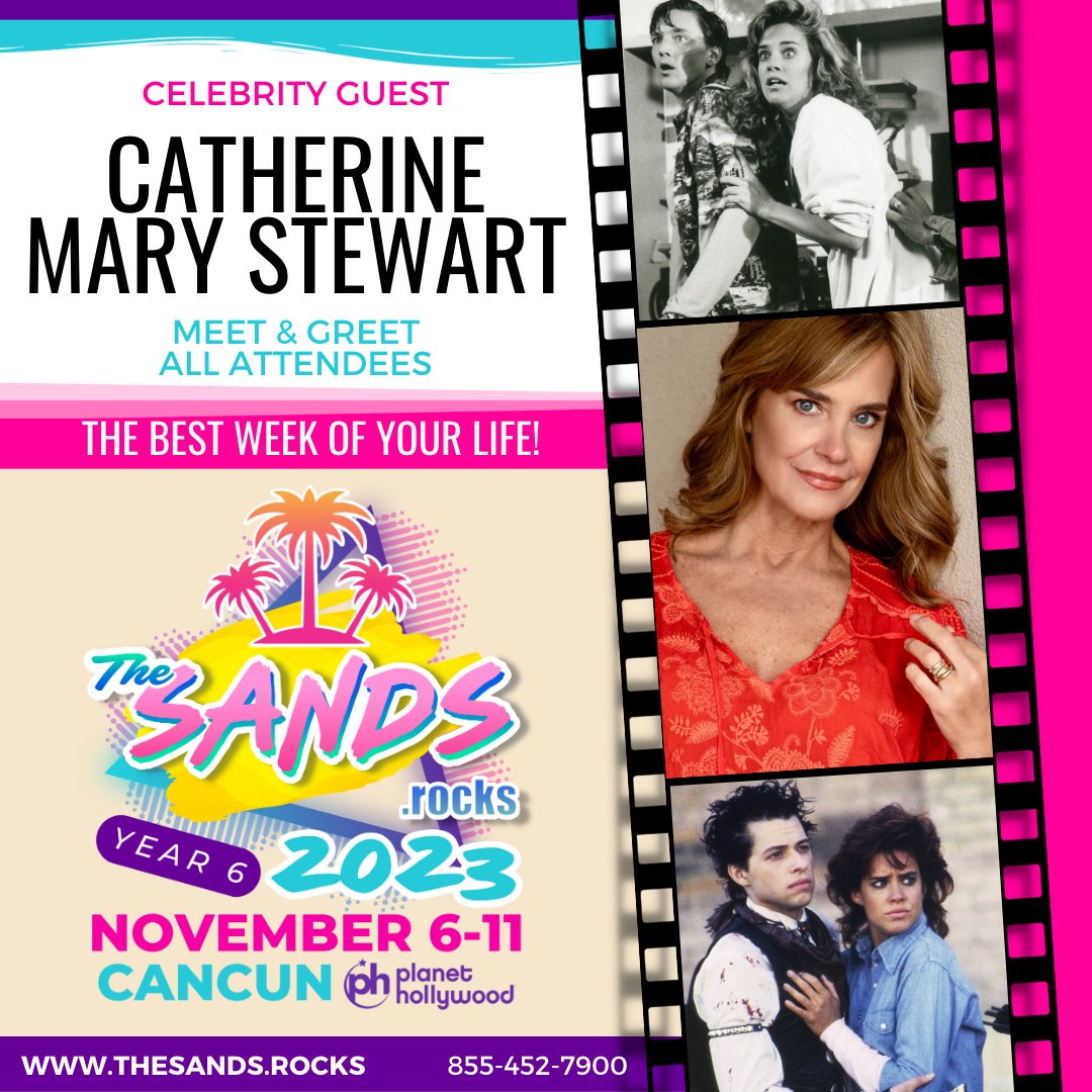 Welcome, CATHERINE MARY STEWART to THE SANDS 2023! ❤️ #weekendatbernies #daysofourlives #thelaststarfighter #nightofthecomet Are you ready for the best week of your life? BOOK NOW! SPACE IS LIMITED! Reservations | thesands.rocks
