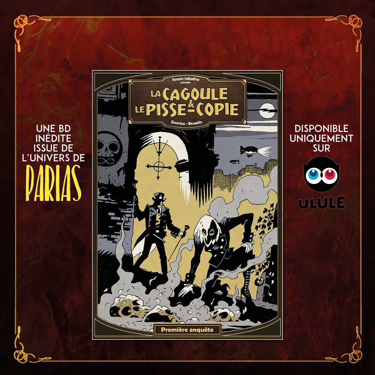 PARIAS 3 /// SURPRISE
fr.ulule.com/parias-3/

Un récit 100% inédit issue de l'univers de PARIAS se présente à vous et ne sera disponible que sur <a href="/ululeFR/">Ulule FR</a> et jusqu'au 9/07 23h59...