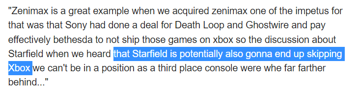 Phil Spencer: Sony Considered Starfield Exclusivity Deal