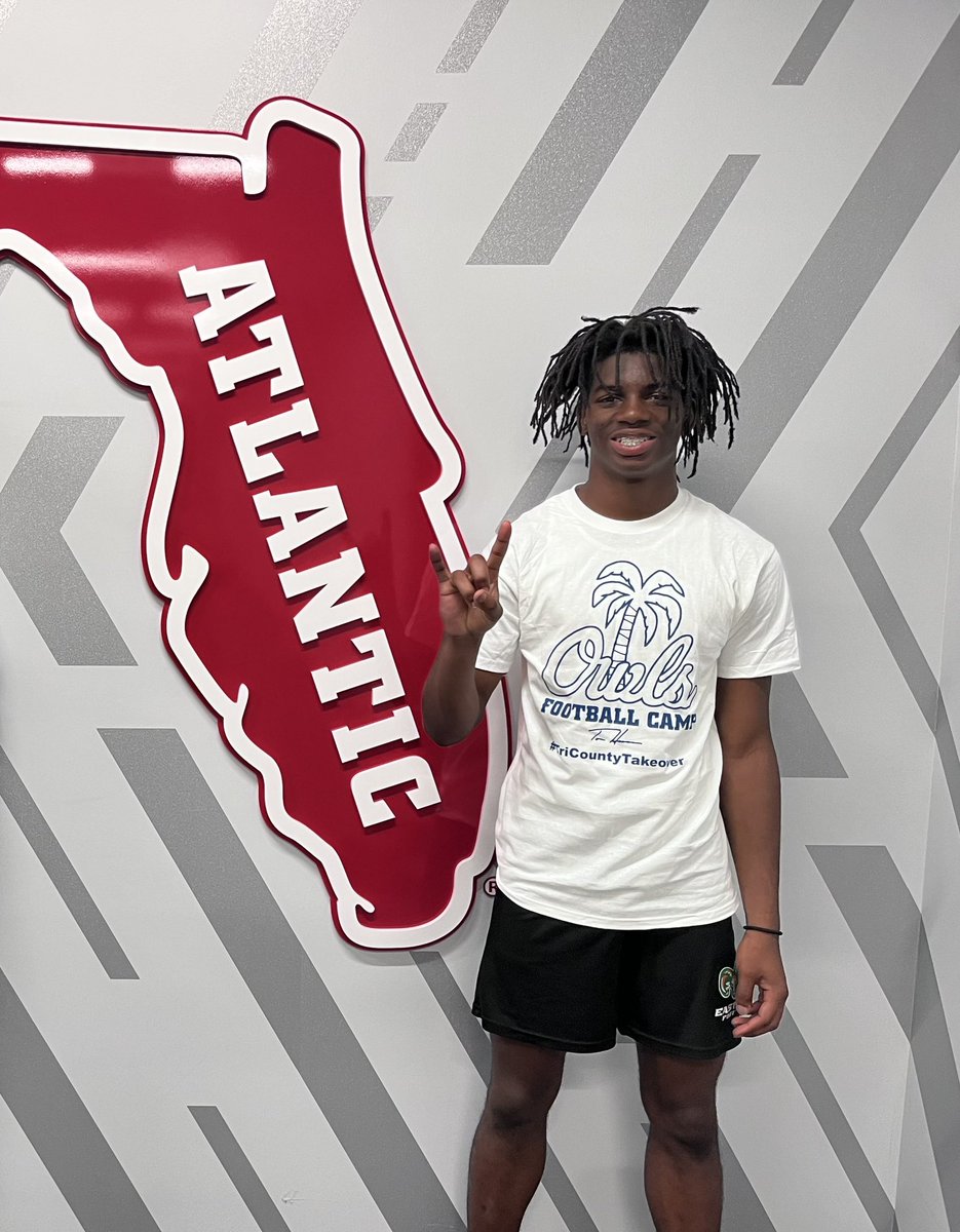 AntoneoWilson2's tweet photo. Had an great time at FAU camp
@FAU_Recruiting 
@4Warinner 
@beaty_david https://t.co/b4woNrb3IA