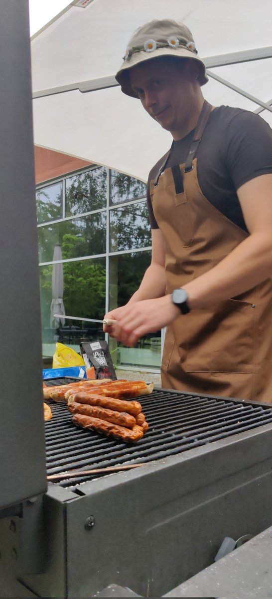 Guido, our grill master, keeps everyone fed