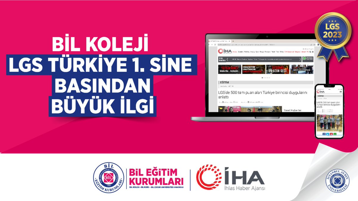 BİL KOLEJİ LGS TÜRKİYE 1. SİNE BASINDAN BÜYÜK İLGİ!

<a href="/BAHCELEVLERBL1/">BAHÇELİEVLERBİL</a> <a href="/ihacomtr/">İhlas Haber Ajansı</a>
<a href="/IAUKampus/">İstanbul Aydın Üniversitesi</a> <a href="/iautanitim/">İAÜ Halkla İlişkiler ve Tanıtım</a>

Haberi Okumak için 👇
iha.com.tr/haber-lgsde-50…