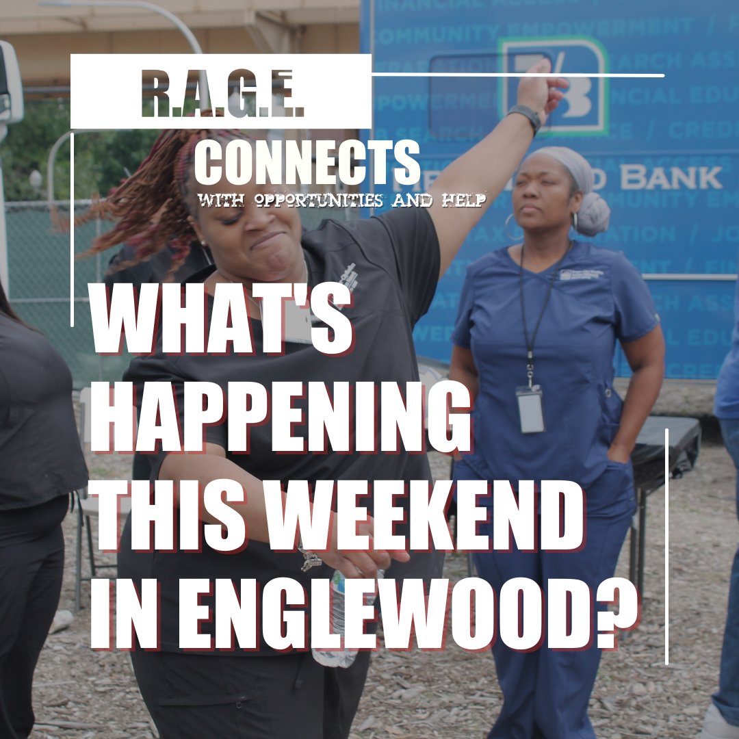 Join_RAGE's tweet photo. There's a lot of great ways to get active in Englewood this weekend! Swipe right for your weekend lineup, and don't forget to #joinRAGE! #CommunityRepost #RAGEconnects https://t.co/21JrC7lVRK