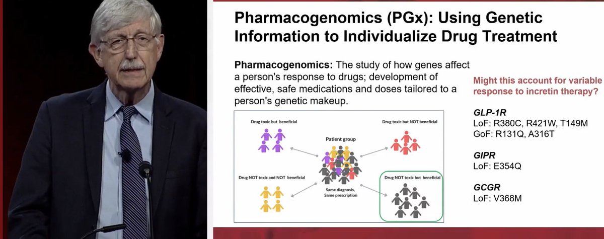 Will #Genetics one day inform our understanding for responder vs. Non-responder and GLP-1 based therapies #weightloss with a clinically relevant effect size? #ADA2023 #obesity #T2D