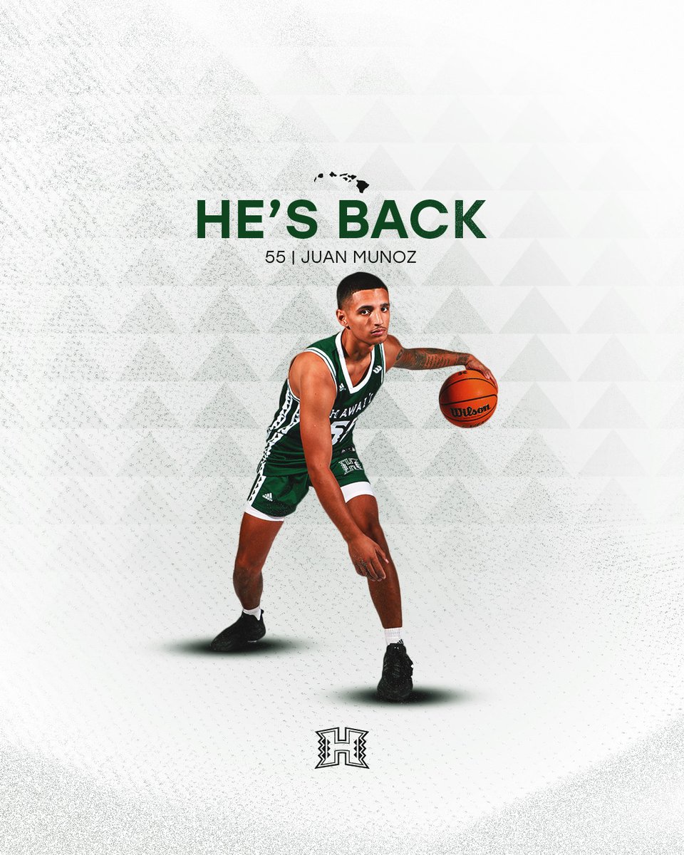 HawaiiMBB's tweet photo. .@Juan_Munoz4 has been granted an NCAA waiver and will be back for the 2023-24 season! 🤯 #ManaOhana #GoBows

➡️ https://t.co/9pUpAzUPum https://t.co/6XbAUz27WG