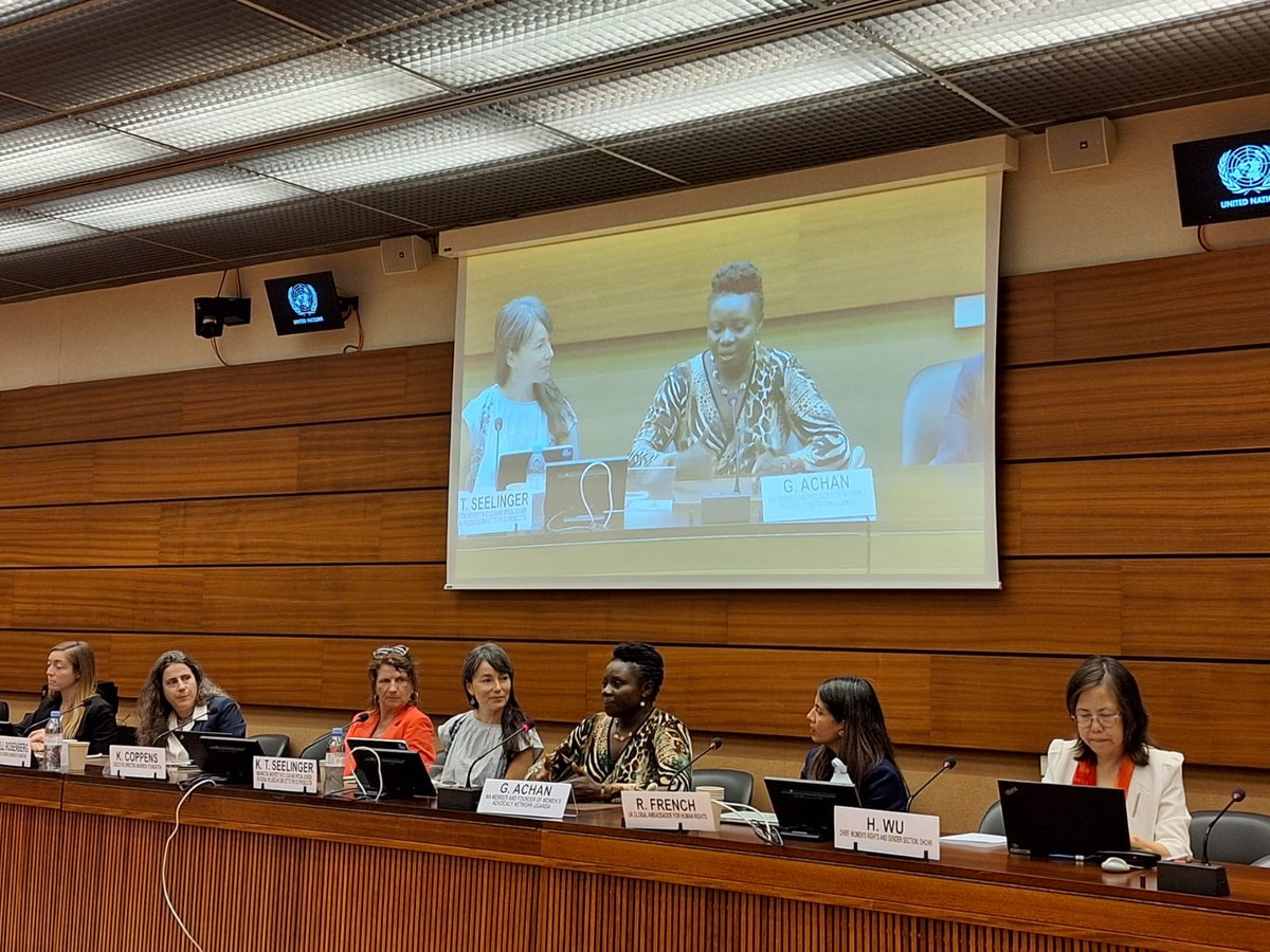 @WashU_HumanRts Director, Kim Thuy Seelinger, and colleagues from @MukwegeFound spoke at a side event of the UN Human Rights Council this week to launch a legal guidebook on state responsibility to prevent and respond to conflict related sexual violence.