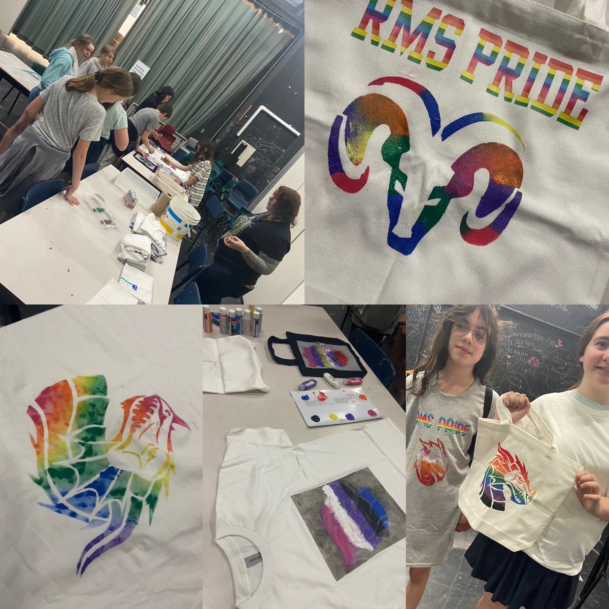 Ridgecliff_YHC's tweet photo. A little @RmsMiddle PRIDE party complete with rainbow snacks and print making! @HRCEHealthPromo https://t.co/2RkYdYmTkl