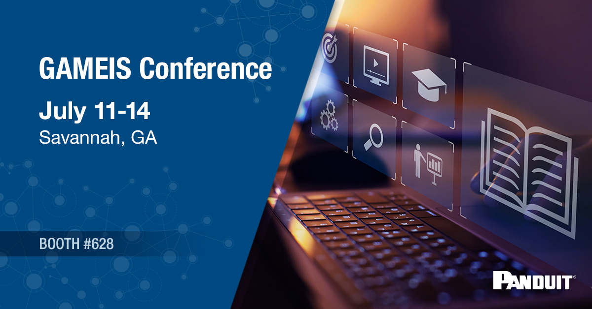 Panduit's tweet photo. Panduit will be at the #GAMEIS Conference in the #NetPlanner booth to showcase the newest advancements in #EdTech that are positively impacting the methods of teaching in schools and enhancing the learning experiences of students.
Register here: https://t.co/SncPbtLvbu https://t.co/0J4kIVhA49