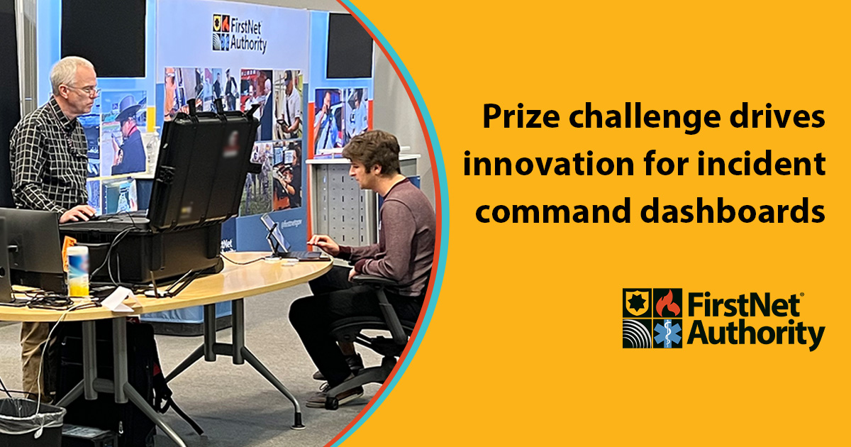 FirstNet Authority (@firstnetgov) on Twitter photo What if incident commanders could SEE data and track assets virtually, instead of resorting to paper and whiteboards? <a href="/NISTPublicSafeT/">NIST Public Safety Research</a>'s latest prize challenge explored the possibility and its impact on public safety operations. Meet the winning solutions: firstnet.gov/newsroom/blog/… What if incident commanders could SEE data and track assets virtually, instead of resorting to paper and whiteboards? <a href="/NISTPublicSafeT/">NIST Public Safety Research</a>'s latest prize challenge explored the possibility and its impact on public safety operations. Meet the winning solutions: firstnet.gov/newsroom/blog/…