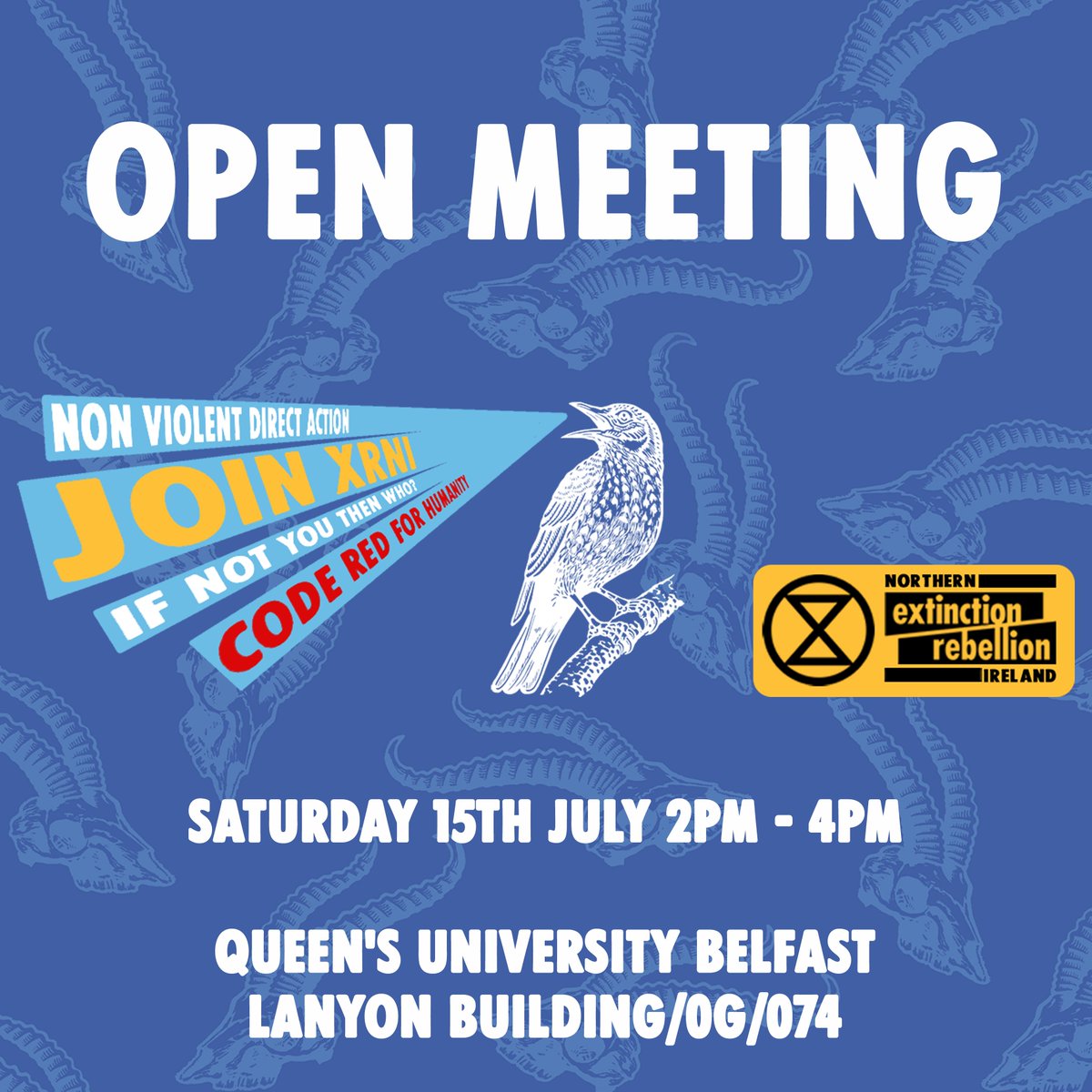 We demand Climate Justice and System Change!

This meeting will feature an introduction to Extinction Rebellion and Non-Violent Direct Action. We will also be discussing upcoming events and actions you can join and support.

All are welcome!