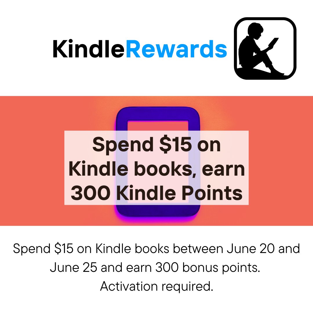 christianbookde's tweet photo. Spend $15 on Kindle books between June 20 and June 25 and earn 300 bonus points. 
Activation required. 
https://t.co/54JHJW5eqL 

#kindlerewards https://t.co/aPVBph3qF9