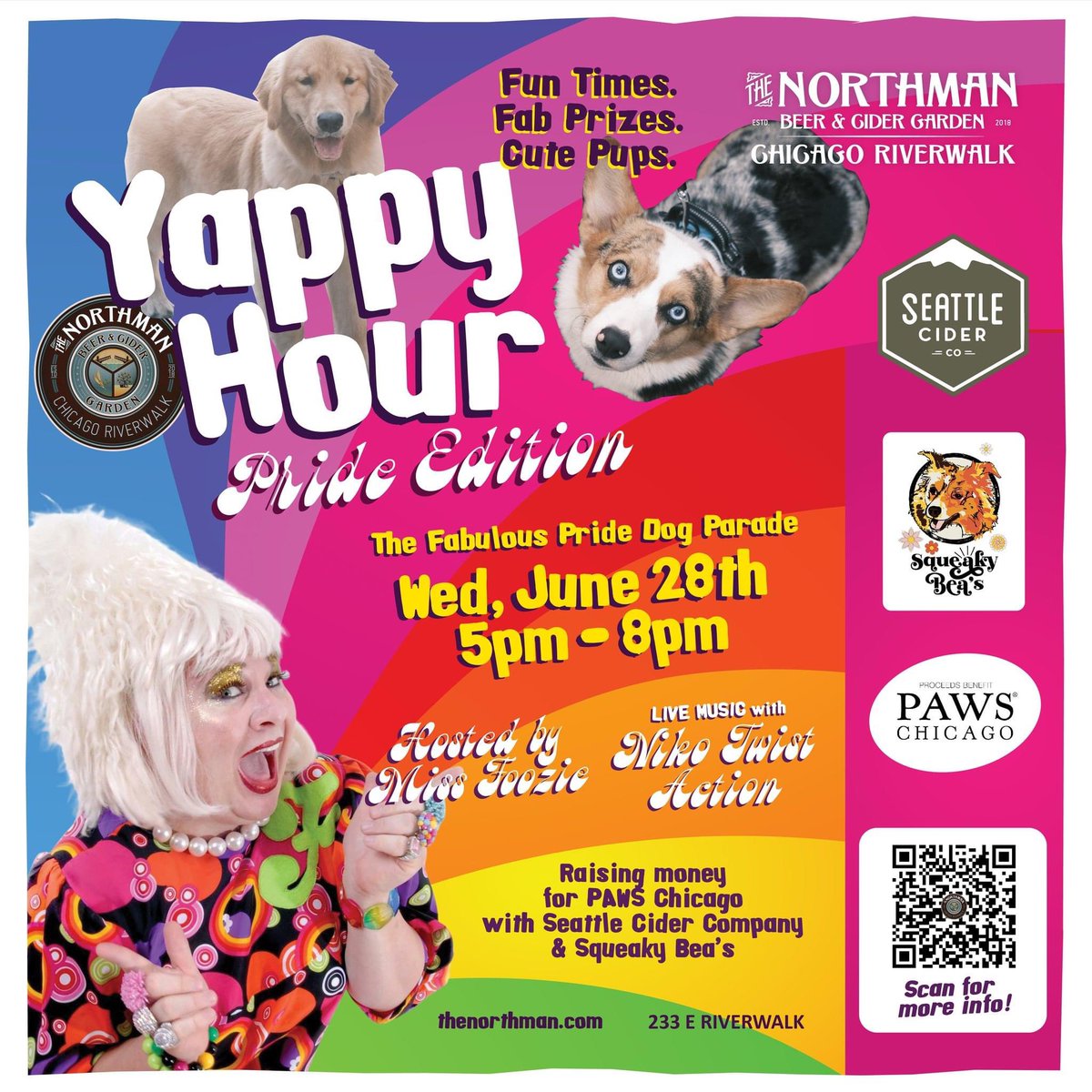 Happy #Pride #Chicago! Make sure u save a little gas in ur tank after the celebs this wknd & join us for Weds #YappyHour Launch Party! It's our 2nd annual #Puppy #PrideParade /@MissFoozie & #livemusic w/ @nikotwistaction, we can't wait! Full deets here > bit.ly/3r0UBPx