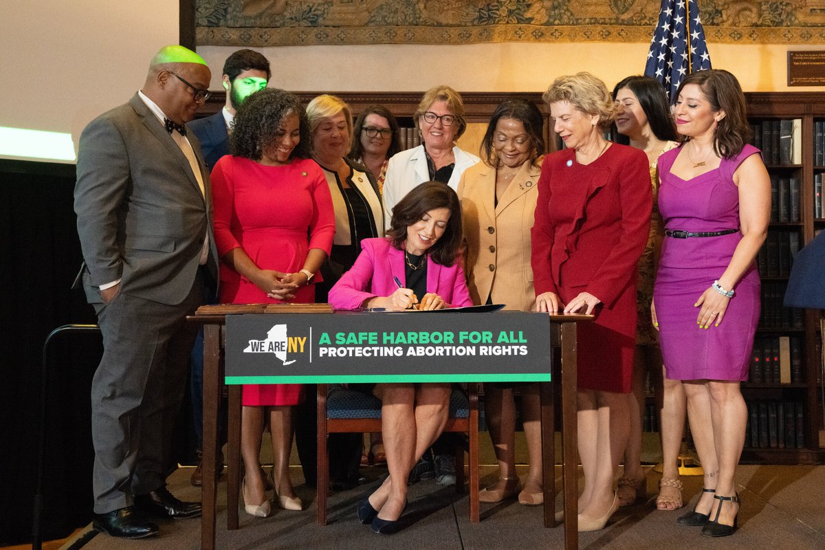 NEW: I just signed a law to protect women seeking abortion care from New York doctors. Our law ensures providers can prescribe & send abortion medication to patients in states where it is banned.

Draconian abortion bans put lives at risk. We will never back down from this fight.