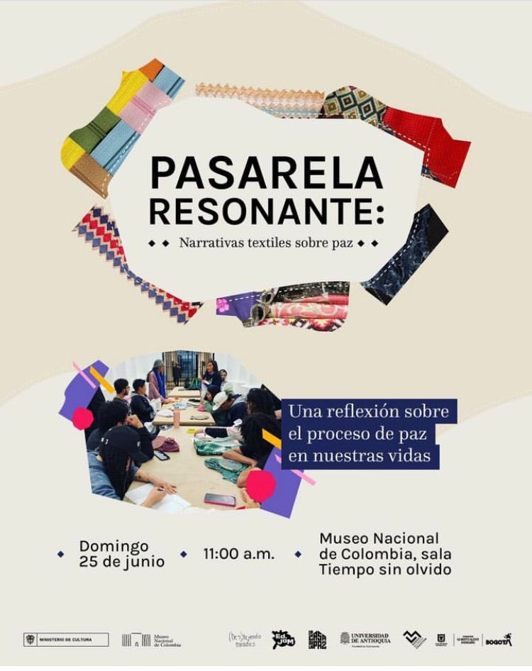 (Un-)Stitching Gazes (@un_stitching) on Twitter photo This SUNDAY 25 June in #BOGOTÁ: Resonating #Catwalk: Textile #Narratives About #Peace; Museo Nacional, 11am-1pm - all welcome! <a href="/EdjamNetwork/">Education, Justice and Memory Network (EDJAM)</a> This SUNDAY 25 June in #BOGOTÁ: Resonating #Catwalk: Textile #Narratives About #Peace; Museo Nacional, 11am-1pm - all welcome! <a href="/EdjamNetwork/">Education, Justice and Memory Network (EDJAM)</a>