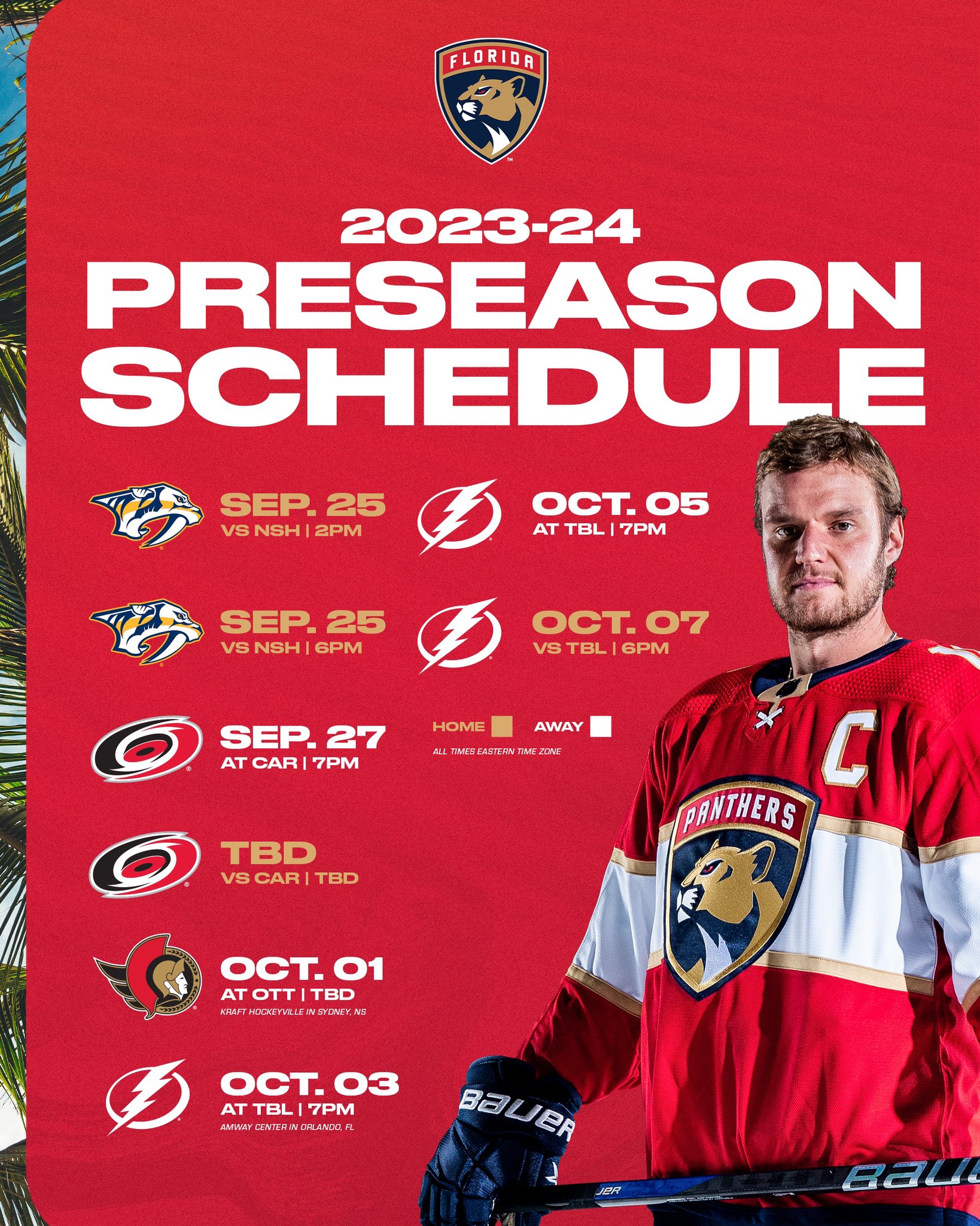 Florida Panthers on X: 'Our 2023-24 preseason schedule just dropped ‼️ 