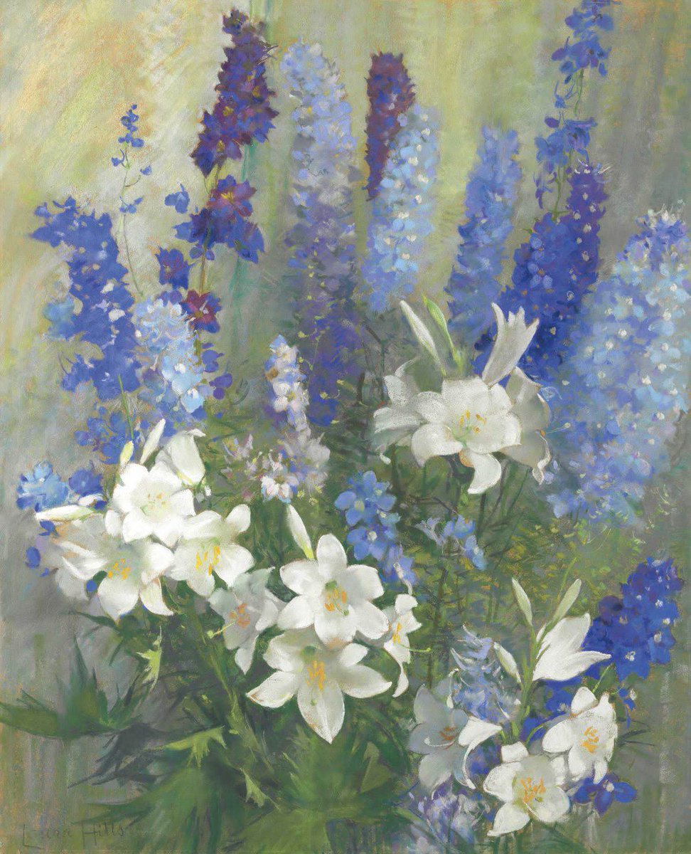 Larkspur and Lilies 🎨
bye Laura Coombs Hills ( 1859~1952 )