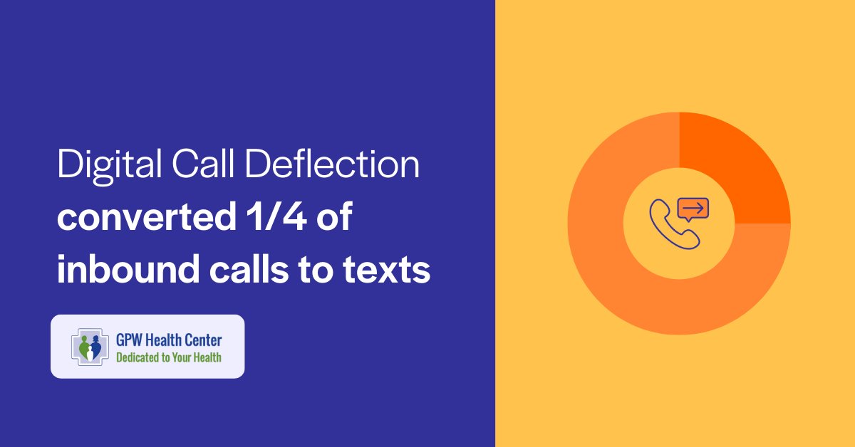 'DCD has allowed 25% of our patients to self-serve via text message, ultimately helping them get what they need while our staff focus on more complex calls.” -Evelin Manzanares, COO, GPW Health Center Want to see DCD outcomes at work? Learn more here: hubs.li/Q01Vh2cc0