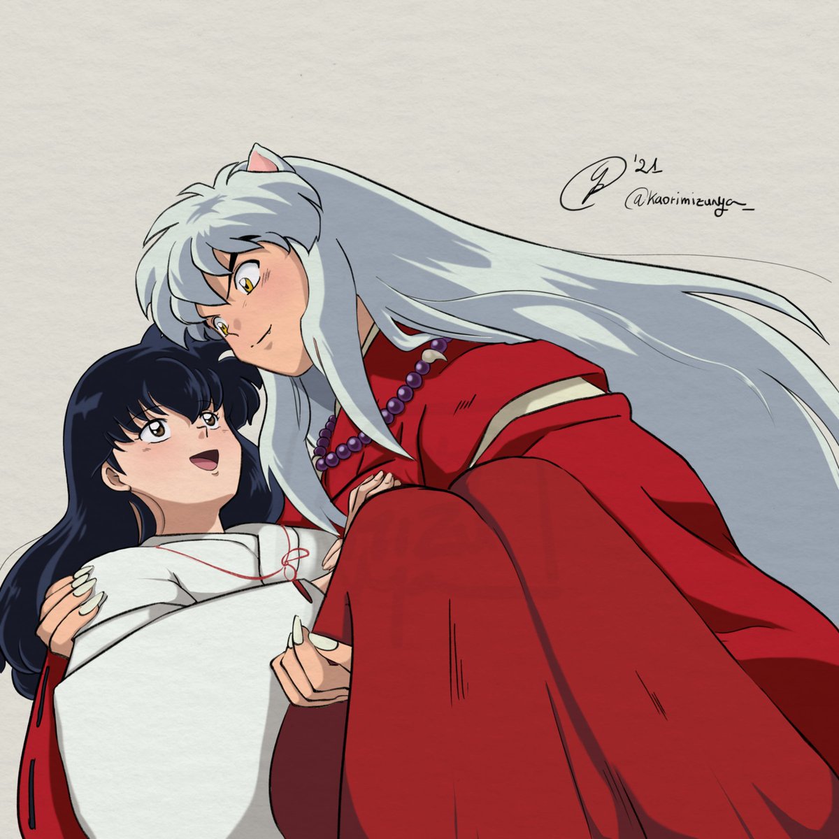 Sometimes personal style and sometimes pseudo-original anime ( or at least I try 🤣) 
#inuyasha #犬かご #InuKag