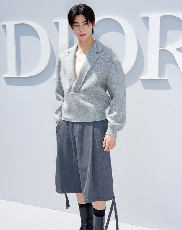 About Music on X: Cha Eunwoo at Dior Men's Summer 2024 Fashion Show in  Paris.  / X