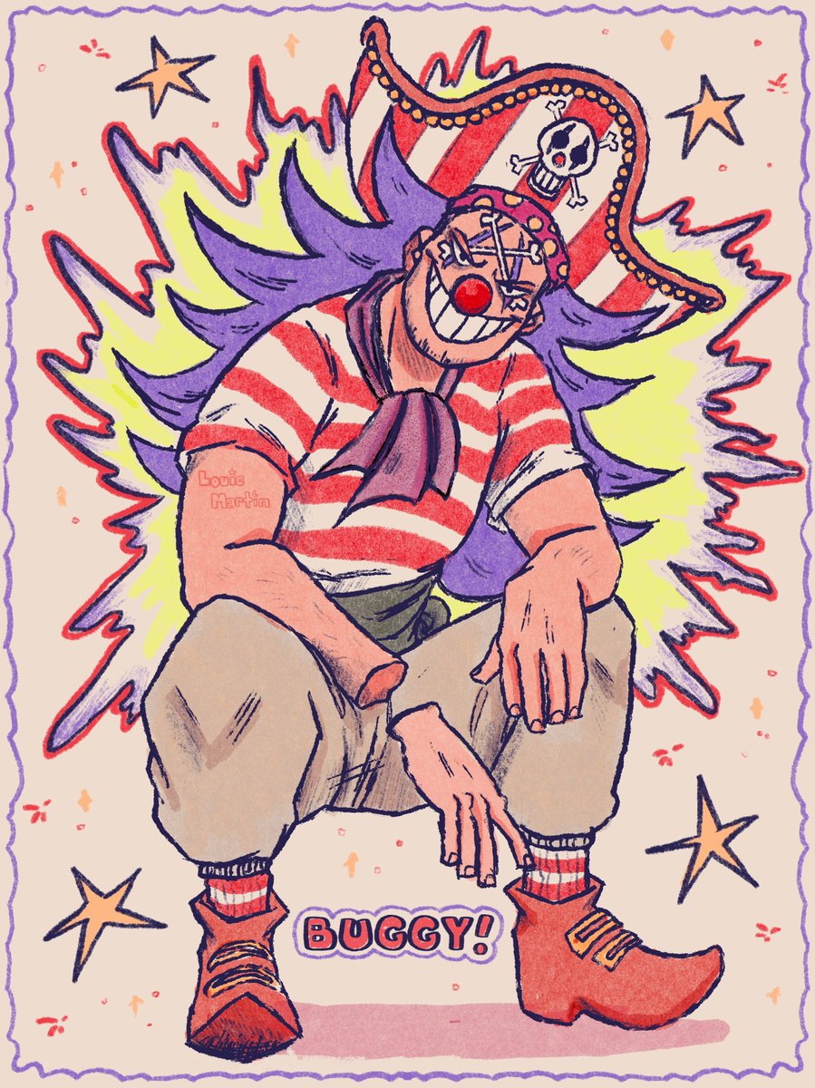 the king 🥹🫶🏻👑🤡 #buggytheclown #onepiece #illustration #buggy