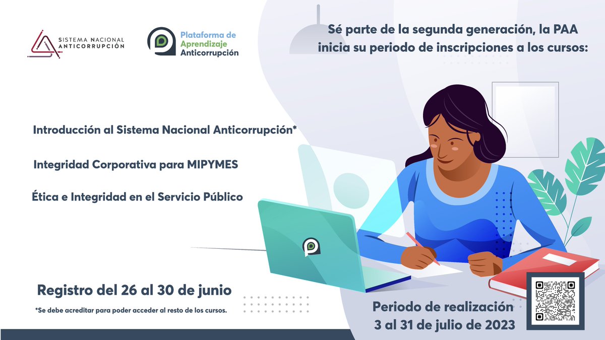 ¿Están listos?

🏁El lunes inician las inscripciones de la Plataforma de Aprendizaje Anticorrupción, construir capacidades es clave para contar con agentes de cambio para una buena #AdministraciónPública

📝 bit.ly/3qNohQ7

#SomoSNA #MéxicoÍntegro #PAA  #formación
