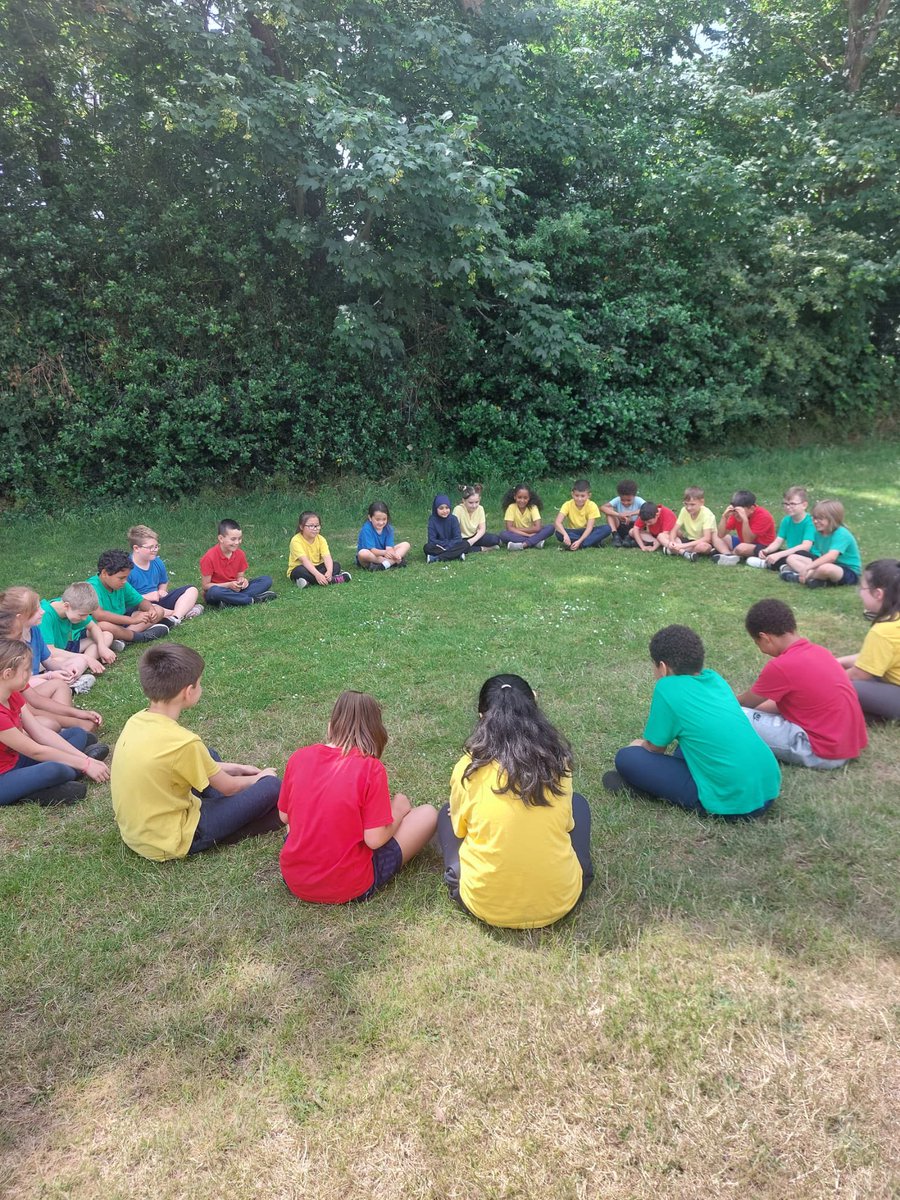 Year 4’s outdoor PSHE lesson, learning about changes to our bodies.