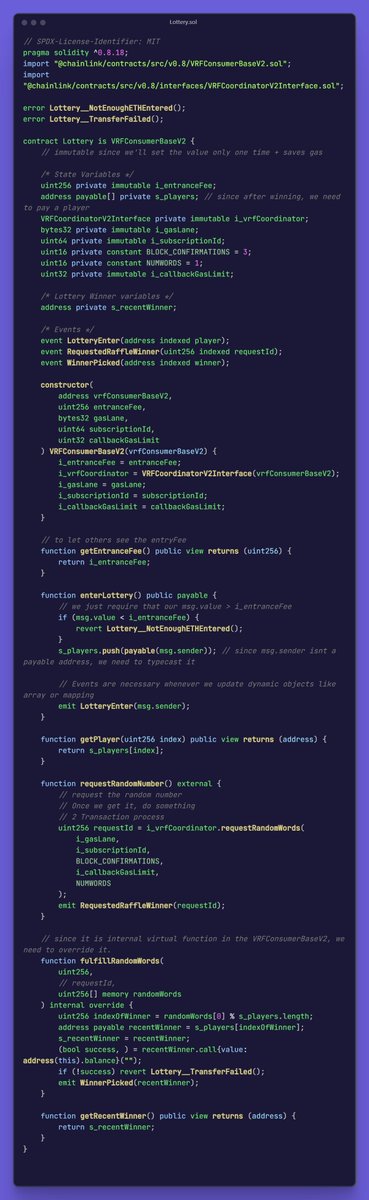 Day 18-19 of #30DaysOfCode

♦Events in Solidity
♦Random Number using Chainlink VRF (Verifiable Random Function)
📌working on Lottery Smart Contract
🔗Chainlink Keepers : Off-Chain Computation
📈 Learned about the Graph Protocol.

@LearnWeb3DAO