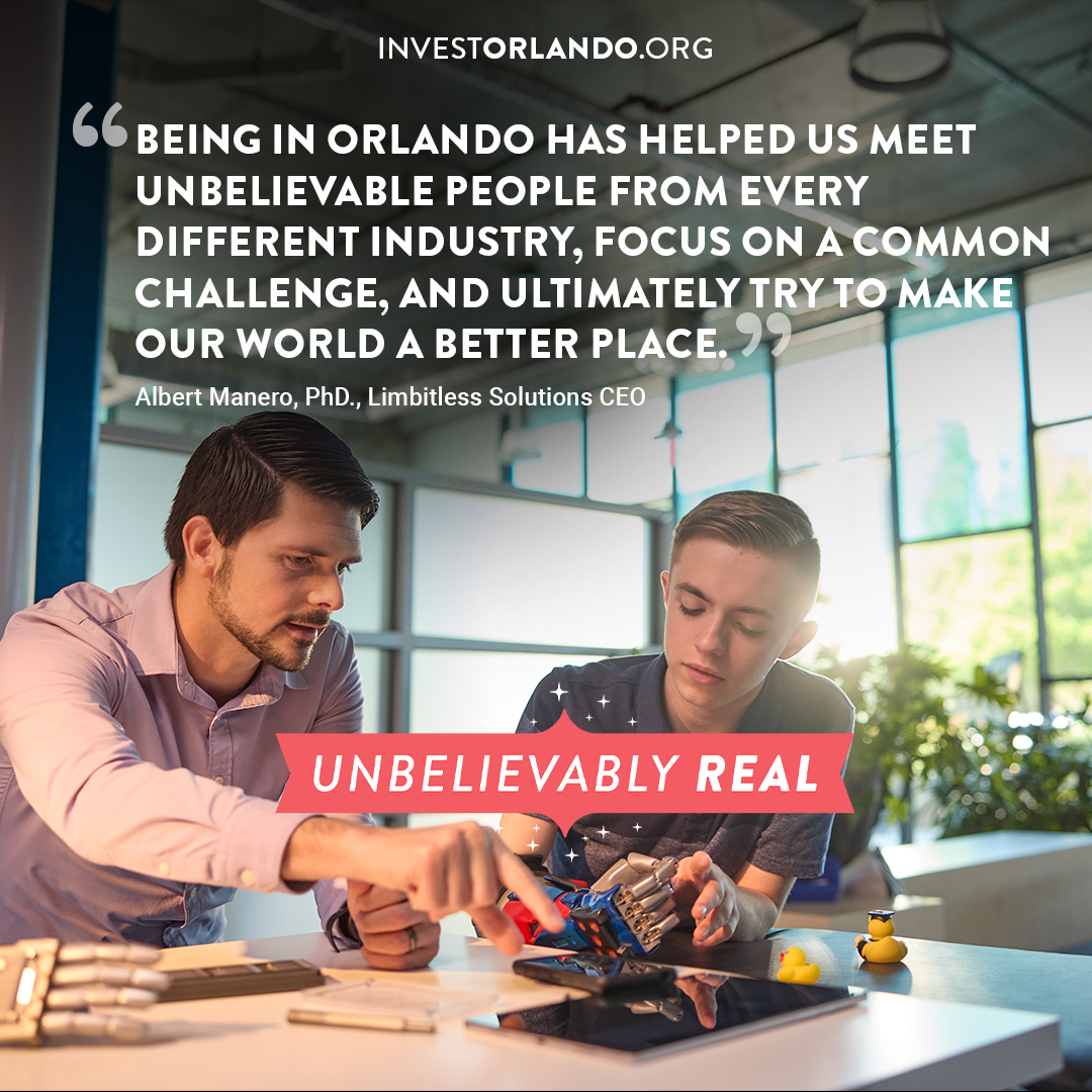 ORLPartnership's tweet image. What started as a dream for innovative college students grew into @Limbitless3D at @UCF, a life-changing organization that donates robotic limbs to children.

This success story represents the wealth of Orlando's talent. Learn more at investorlando.org

#OrlandoWorksForYou
